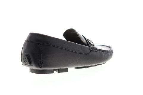 Robert Graham Grapewin RG5312S Mens Black Leather Casual Slip On Loafers Shoes
