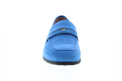 Robert Graham Mitchum RG5321S Mens Blue Suede Loafers & Slip Ons Penny Shoes