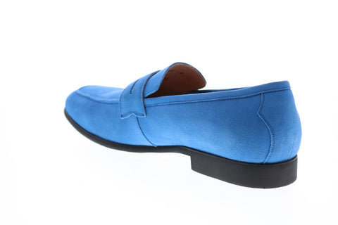 Robert Graham Mitchum RG5321S Mens Blue Suede Loafers & Slip Ons Penny Shoes