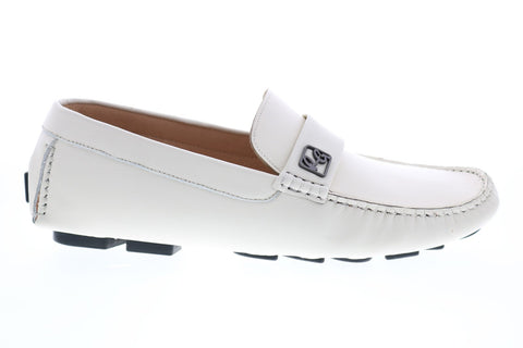 Robert Graham Velocity RG5357S Mens White Loafers & Slip Ons Moccasin Shoes