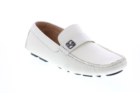 Robert Graham Velocity RG5357S Mens White Loafers & Slip Ons Moccasin Shoes