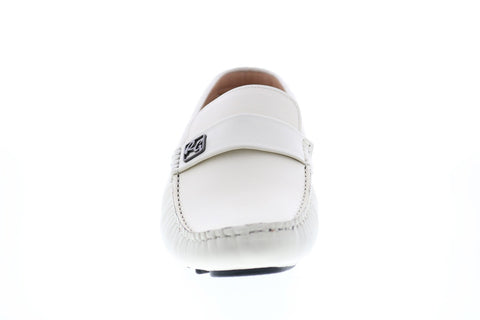 Robert Graham Velocity RG5357S Mens White Loafers & Slip Ons Moccasin Shoes