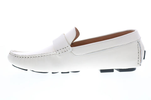 Robert Graham Velocity RG5357S Mens White Loafers & Slip Ons Moccasin Shoes