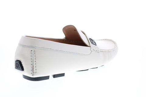 Robert Graham Velocity RG5357S Mens White Loafers & Slip Ons Moccasin Shoes