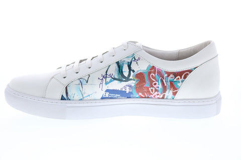 Robert Graham Limitless RG5371L Mens White Leather Lifestyle Sneakers Shoes