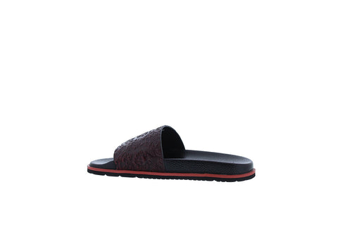Robert Graham Understory RG5626F Mens Burgundy Leather Slides Sandals Shoes