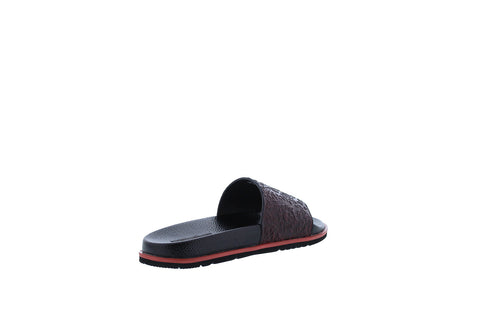 Robert Graham Understory RG5626F Mens Burgundy Leather Slides Sandals Shoes