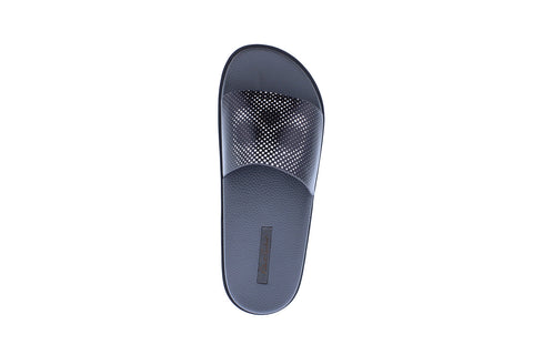 Robert Graham Sherry RG5818F Mens Gray Leather Slip On Slides Sandals Shoes