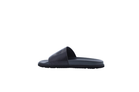 Robert Graham Sherry RG5818F Mens Gray Leather Slip On Slides Sandals Shoes