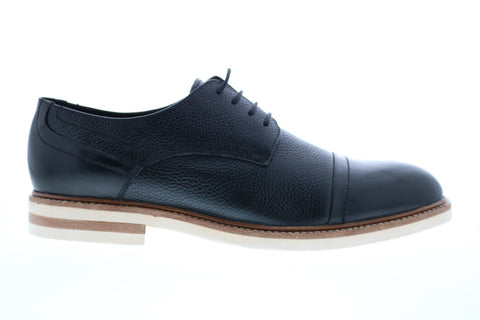 Robert Graham Wensley RGC5124 Mens Black Leather Cap Toe Oxfords & Lace Ups Shoes