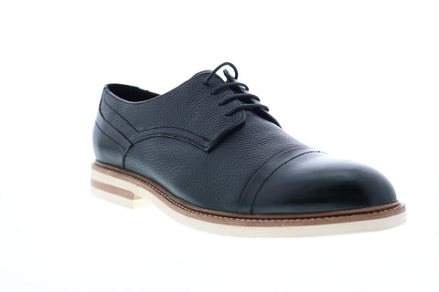 Robert Graham Wensley RGC5124 Mens Black Leather Cap Toe Oxfords & Lace Ups Shoes