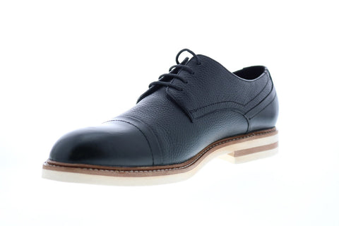 Robert Graham Wensley RGC5124 Mens Black Leather Cap Toe Oxfords & Lace Ups Shoes