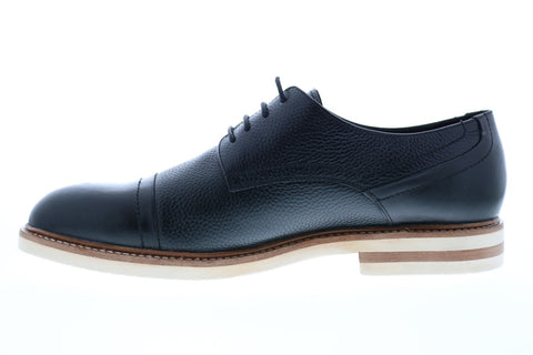 Robert Graham Wensley RGC5124 Mens Black Leather Cap Toe Oxfords & Lace Ups Shoes