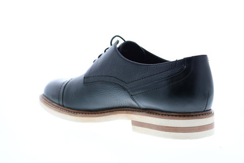 Robert Graham Wensley RGC5124 Mens Black Leather Cap Toe Oxfords & Lace Ups Shoes