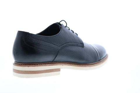 Robert Graham Wensley RGC5124 Mens Black Leather Cap Toe Oxfords & Lace Ups Shoes