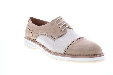 Robert Graham Gasper RGC5180 Mens Beige Oxfords & Lace Ups Cap Toe Shoes
