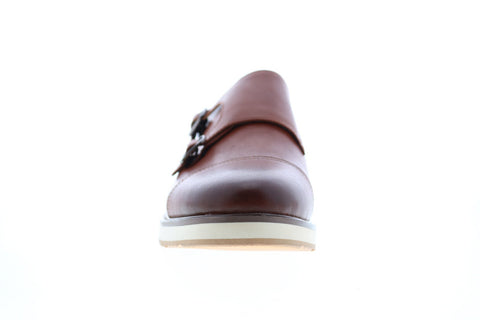 Robert Graham Dynasty RGC5199 Mens Brown Leather Monk Strap Oxfords & Lace Ups Shoes