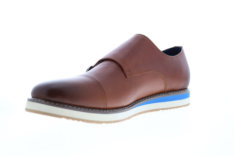 Robert Graham Dynasty RGC5199 Mens Brown Leather Monk Strap Oxfords & Lace Ups Shoes