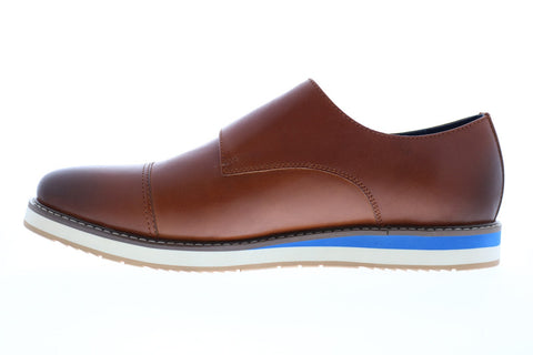 Robert Graham Dynasty RGC5199 Mens Brown Leather Monk Strap Oxfords & Lace Ups Shoes