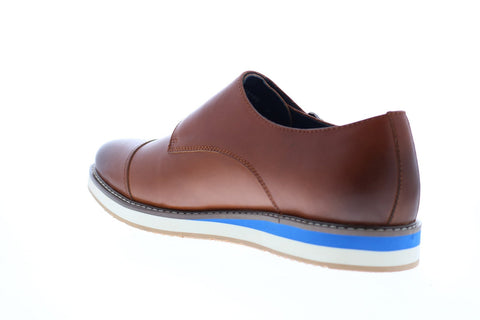 Robert Graham Dynasty RGC5199 Mens Brown Leather Monk Strap Oxfords & Lace Ups Shoes