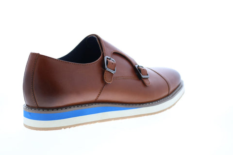 Robert Graham Dynasty RGC5199 Mens Brown Leather Monk Strap Oxfords & Lace Ups Shoes