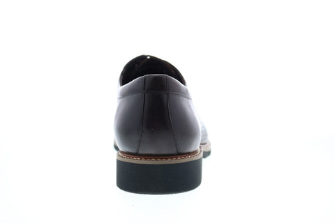 Robert Graham Capra RGC5201 Mens Brown Leather Plain Toe Oxfords & Lace Ups Shoes
