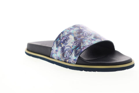 Robert Graham Capetown RGF5215 Mens Blue Synthetic Slip On Slides Sandals Shoes