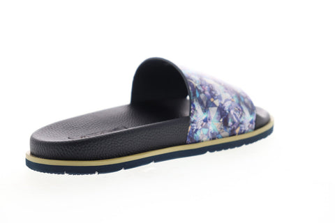 Robert Graham Capetown RGF5215 Mens Blue Synthetic Slip On Slides Sandals Shoes