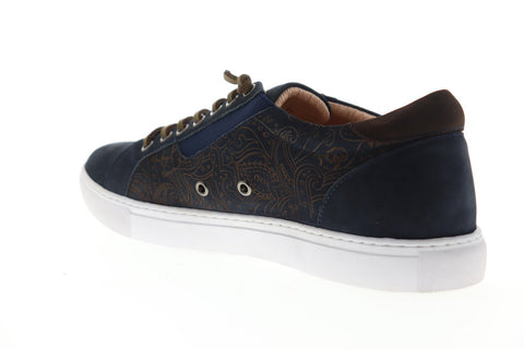 Robert Graham Lima RGL5018 Mens Blue Wide 2E Nubuck Low Top Sneakers Shoes