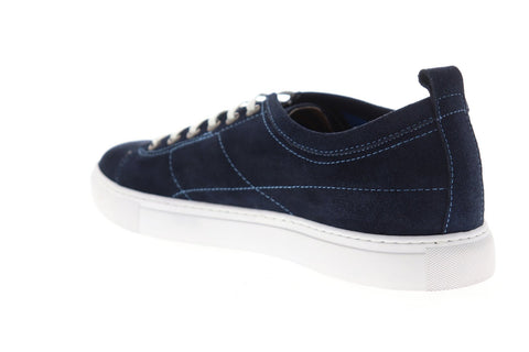 Robert Graham Ernesto RGL5021 Mens Blue Suede Lace Up Low Top Sneakers Shoes