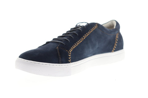 Robert Graham Calle RGL5030 Mens Blue Suede Lace Up Low Top Sneakers Shoes