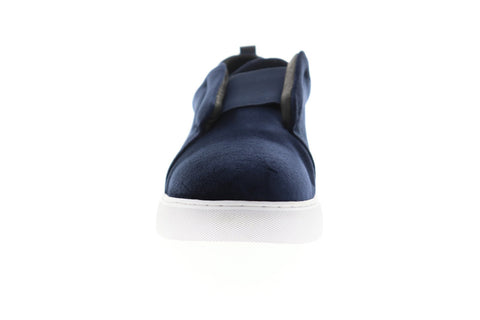 Robert Graham Bradshaw RGL5125 Mens Blue Canvas Slip On Sneakers Shoes