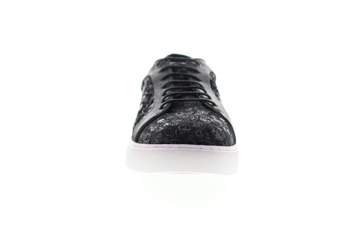 Robert Graham Coates RGL5128 Mens Black Canvas Lace Up Low Top Sneakers Shoes