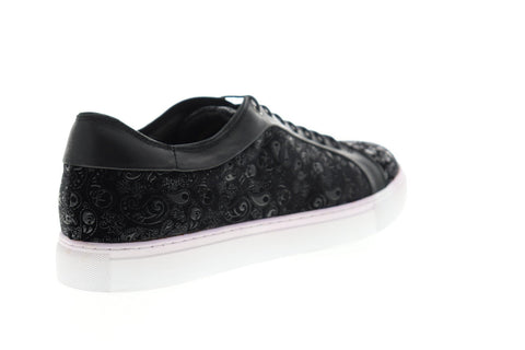 Robert Graham Coates RGL5128 Mens Black Canvas Lace Up Low Top Sneakers Shoes