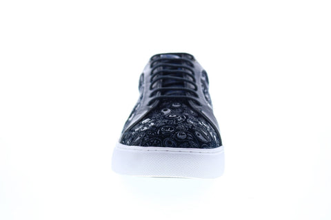 Robert Graham Coates RGL5128 Mens Blue Leather Lace Up Lifestyle Sneakers Shoes