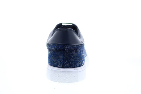 Robert Graham Coates RGL5128 Mens Blue Leather Lace Up Lifestyle Sneakers Shoes