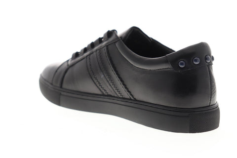 Robert Graham Horton RGL5129 Mens Black Leather Lace Up Low Top Sneakers Shoes