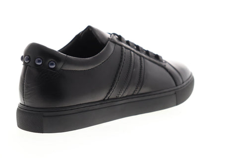 Robert Graham Horton RGL5129 Mens Black Leather Lace Up Low Top Sneakers Shoes