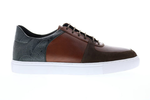 Robert Graham Chadwick RGL5130 Mens Brown Leather Lace Up Lifestyle Sneakers Shoes