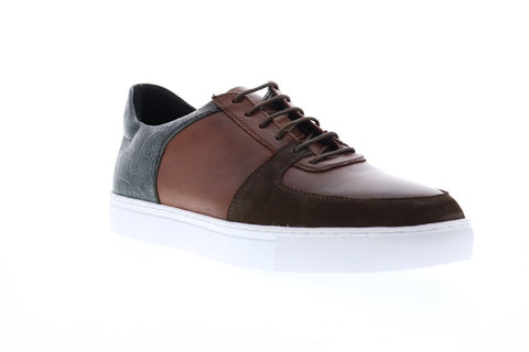 Robert Graham Chadwick RGL5130 Mens Brown Leather Lace Up Lifestyle Sneakers Shoes