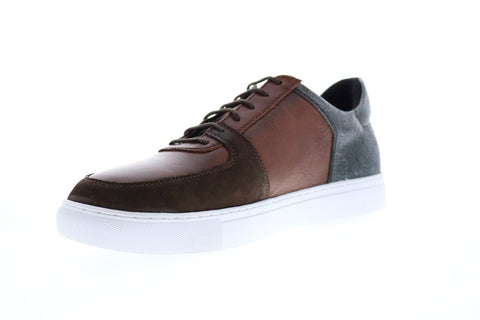 Robert Graham Chadwick RGL5130 Mens Brown Leather Lace Up Lifestyle Sneakers Shoes