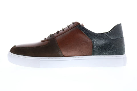 Robert Graham Chadwick RGL5130 Mens Brown Leather Lace Up Lifestyle Sneakers Shoes