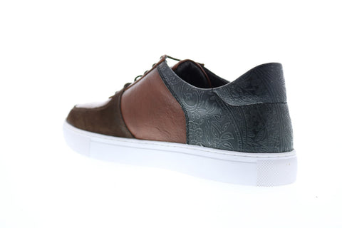 Robert Graham Chadwick RGL5130 Mens Brown Leather Lace Up Lifestyle Sneakers Shoes