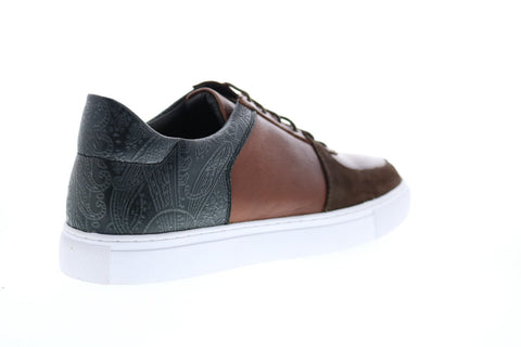 Robert Graham Chadwick RGL5130 Mens Brown Leather Lace Up Lifestyle Sneakers Shoes