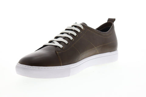 Robert Graham Blackburn RGL5132 Mens Brown Leather Lace Up Low Top Sneakers Shoes