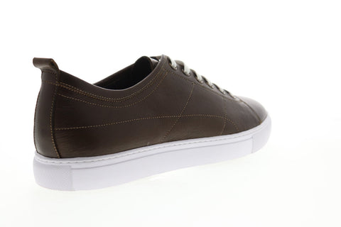 Robert Graham Blackburn RGL5132 Mens Brown Leather Lace Up Low Top Sneakers Shoes