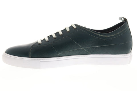 Robert Graham Blackburn RGL5132 Mens Green Leather Lace Up Low Top Sneakers Shoes