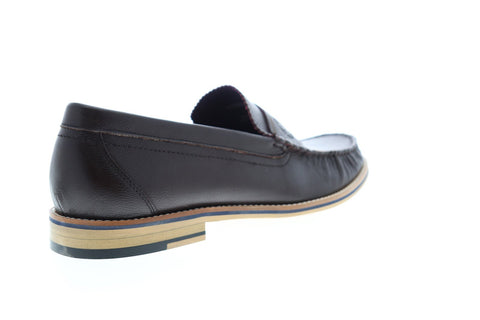 Robert Graham Estefan RGS5012 Mens Brown Leather Dress Slip On Loafers Shoes