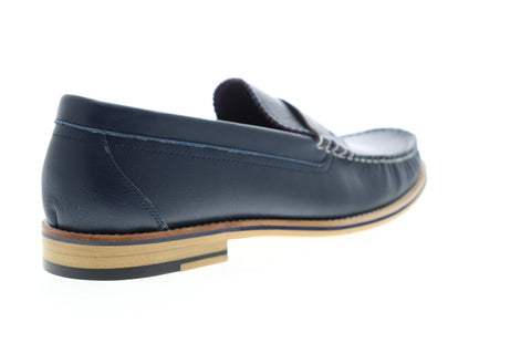 Robert Graham Estefan RGS5012 Mens Blue Leather Dress Slip On Loafers Shoes