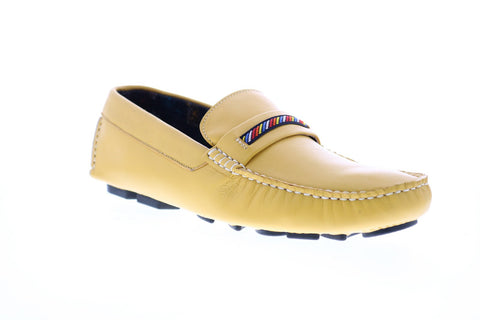 Robert Graham Hart RGS5100 Mens Brown Leather Moccasin Loafers & Slip Ons Shoes